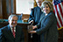 Jane Nelson is sworn in as the 115th Texas Secretary of State by Texas Supreme Court Chief Justice Nathan L. Hecht, alongside her husband, J. Michael Nelson, and Governor Greg Abbott.